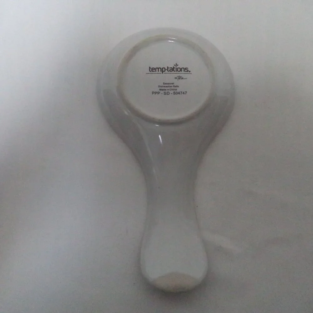 Temptations T. White Woodlands Collection Red Cardinal bird Spoon Rest Dish NEW
